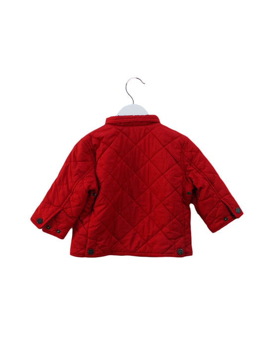 A Red Puffer/Quilted Jackets from Polo Ralph Lauren in size 6-12M for boy. (Back View)