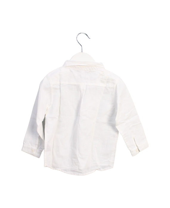 A White Long Sleeve Shirts from Petit Bateau in size 18-24M for boy. (Back View)