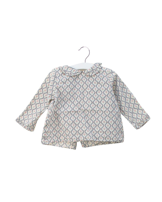 A Beige Long Sleeve Tops from Caramel in size 12-18M for girl. (Front View)