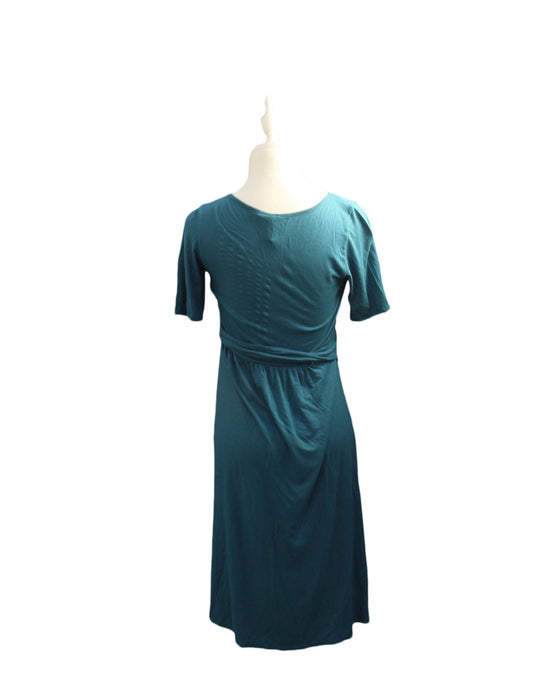 A Teal Short Sleeve Dresses from Mothers en Vogue in size S for maternity. (Back View)