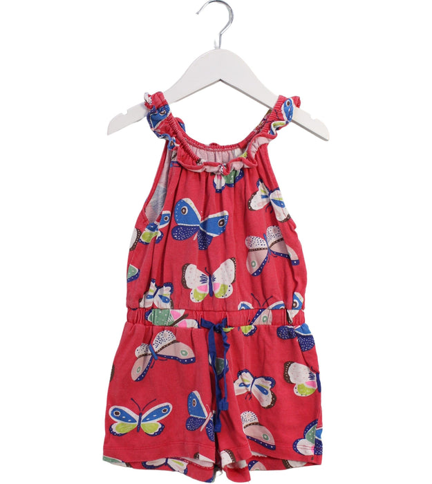 A Pink Sleeveless Rompers from Boden in size 3T for girl. (Front View)