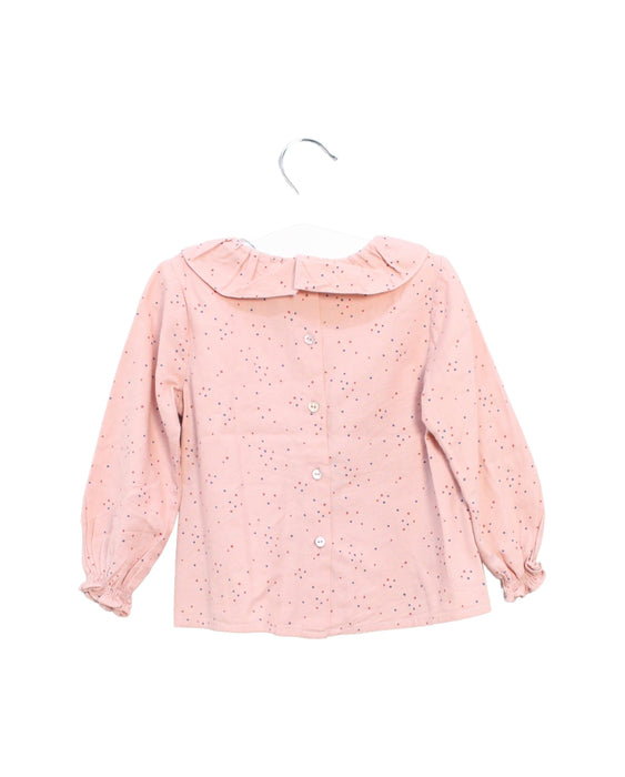 A Pink Long Sleeve Tops from Knot in size 18-24M for girl. (Back View)