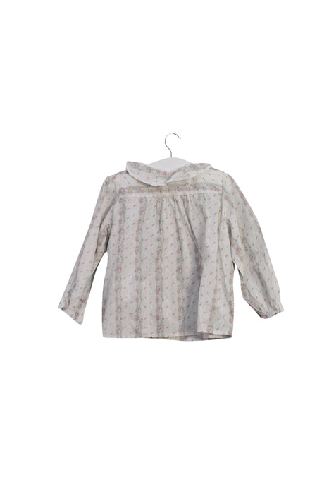 A White Long Sleeve Tops from Bonpoint in size 2T for girl. (Back View)