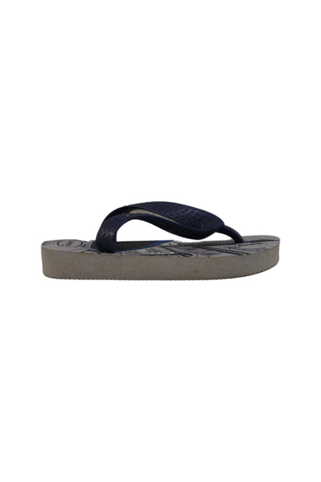 A Grey Flip Flops from Havaianas in size 4T for boy. (Back View)