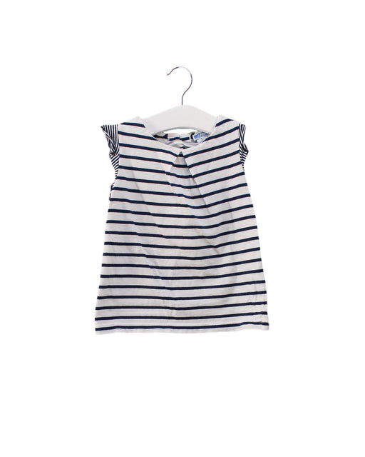 A Navy Sleeveless Tops from Jacadi in size 4T for girl. (Front View)
