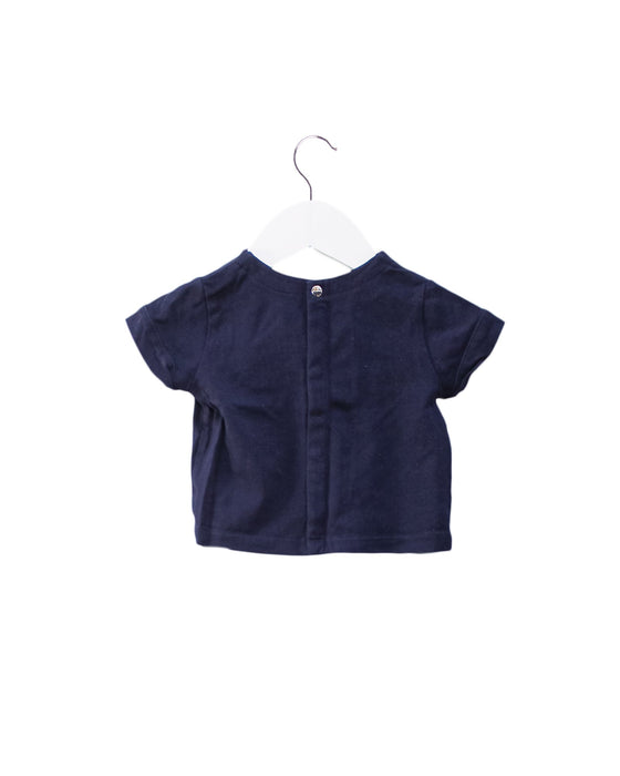 A Navy Short Sleeve T Shirts from Jacadi in size 3-6M for neutral. (Back View)