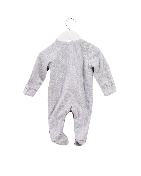 A Grey Long Sleeve Jumpsuits from Bout'Chou in size 0-3M for boy. (Back View)