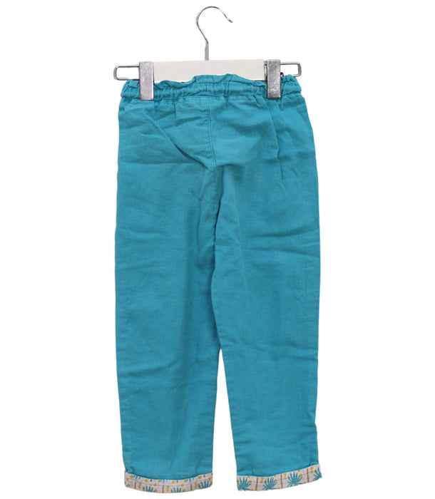 A Teal Casual Pants from La Compagnie des Petits in size 3T for girl. (Back View)