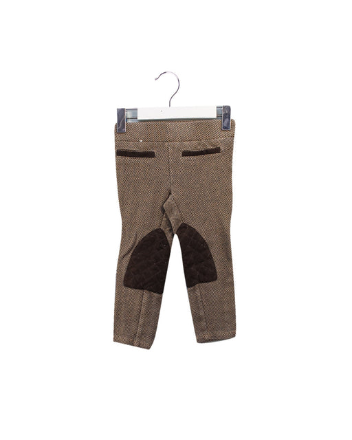 A Brown Casual Pants from Janie & Jack in size 2T for girl. (Front View)
