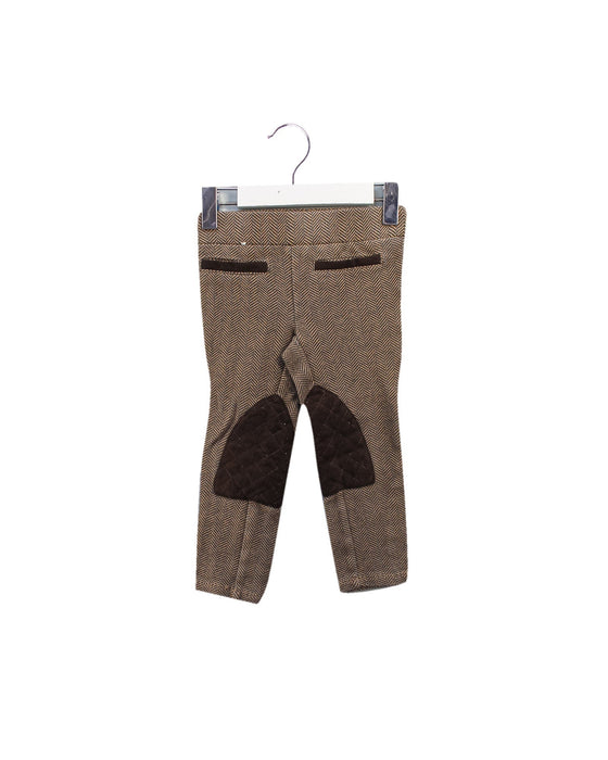 A Brown Casual Pants from Janie & Jack in size 2T for girl. (Front View)
