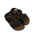 A Black Sandals from Birkenstock in size 7Y for boy. (Front View)