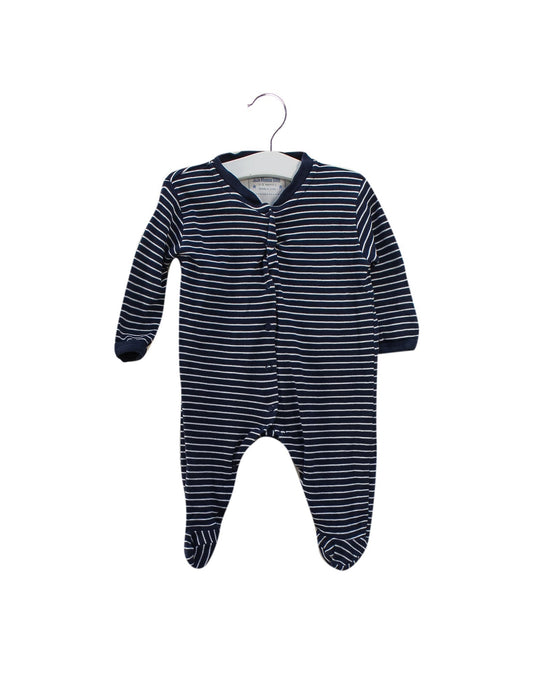 A Navy Long Sleeve Jumpsuits from Jojo Maman Bébé in size 0-3M for boy. (Front View)