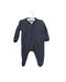 A Navy Long Sleeve Jumpsuits from Jojo Maman Bébé in size 0-3M for boy. (Front View)