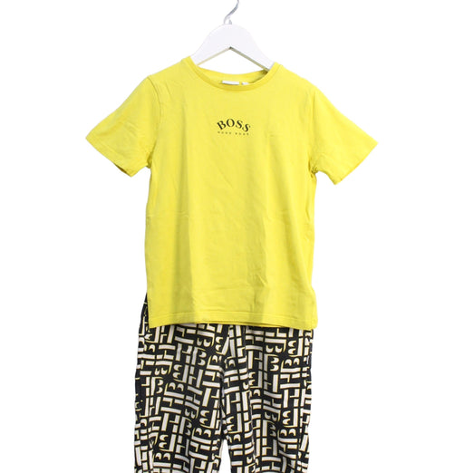 A Yellow Shorts from Boss in size 8Y for boy. (Front View)