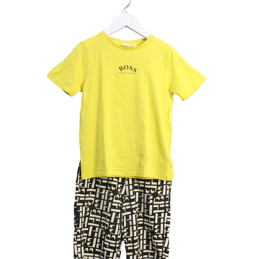 A Yellow Shorts from Boss in size 8Y for boy. (Front View)