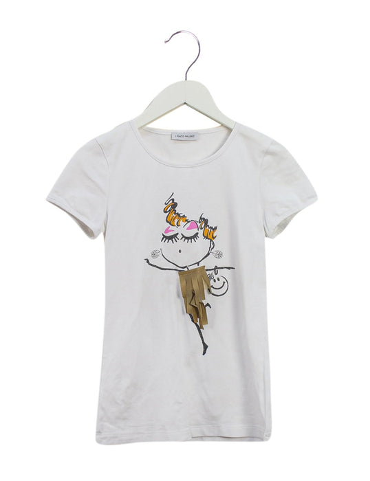 A White Short Sleeve T Shirts from I Pinco Pallino in size 12Y for girl. (Front View)