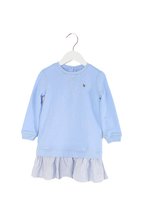 A Blue Sweater Dresses from Ralph Lauren in size 18-24M for girl. (Front View)