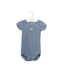 A Teal Short Sleeve Bodysuits from Petit Bateau in size 6-12M for neutral. (Front View)