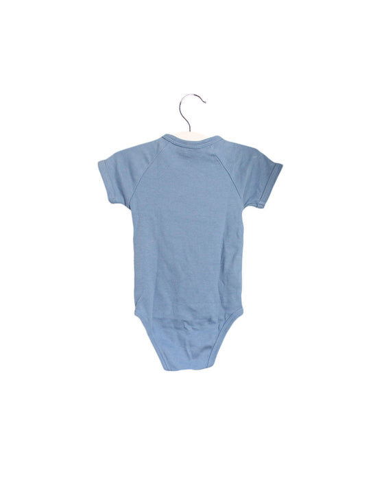 A Blue Short Sleeve Bodysuits from Vertbaudet in size 6-12M for boy. (Back View)