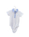 A White Short Sleeve Bodysuits from Jacadi in size 6-12M for boy. (Front View)