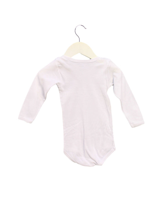 A White Long Sleeve Bodysuits from Petit Bateau in size 6-12M for boy. (Back View)
