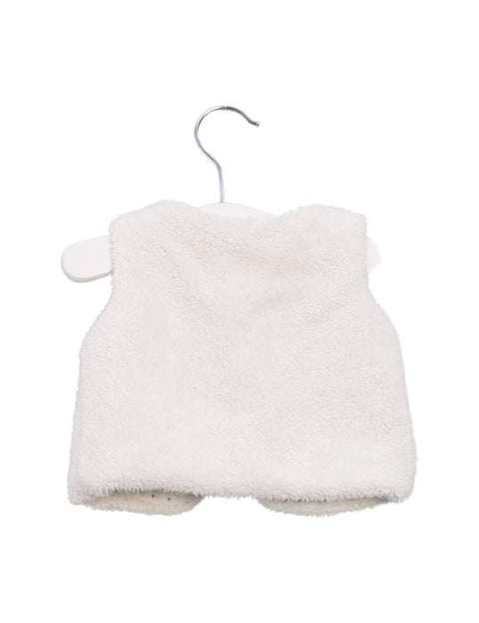 A White Outerwear Vests from Bout'Chou in size 0-3M for girl. (Back View)