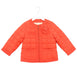 A Orange Puffer/Quilted Jackets from Crewcuts in size 4T for girl. (Front View)