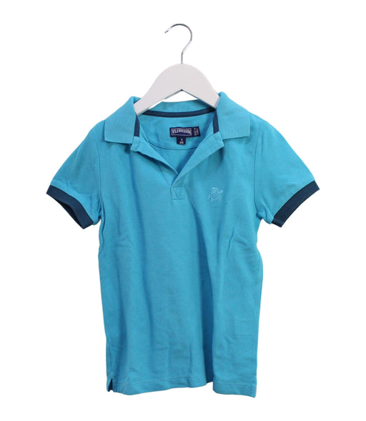 A Blue Short Sleeve Polos from Vilebrequin in size 8Y for boy. (Front View)