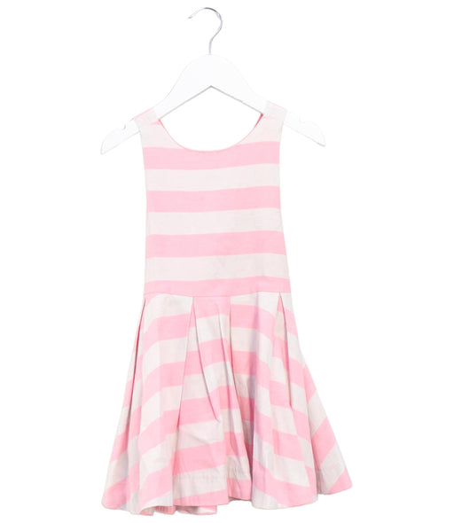 A Pink Sleeveless Dresses from Seed in size 3T for girl. (Front View)