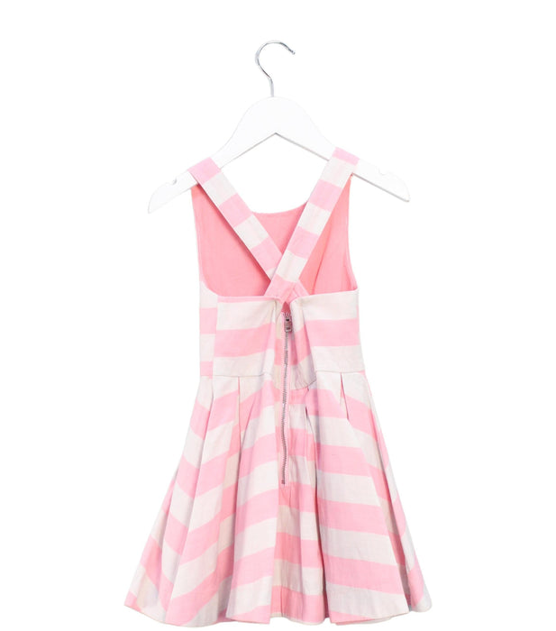 A Pink Sleeveless Dresses from Seed in size 3T for girl. (Back View)