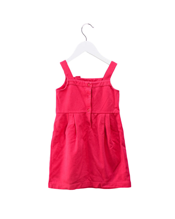 A Pink Sleeveless Dresses from Janie & Jack in size 3T for girl. (Back View)