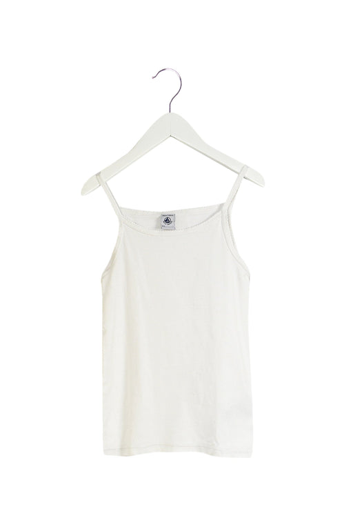 A White Sleeveless Tops from Petit Bateau in size 8Y for girl. (Front View)