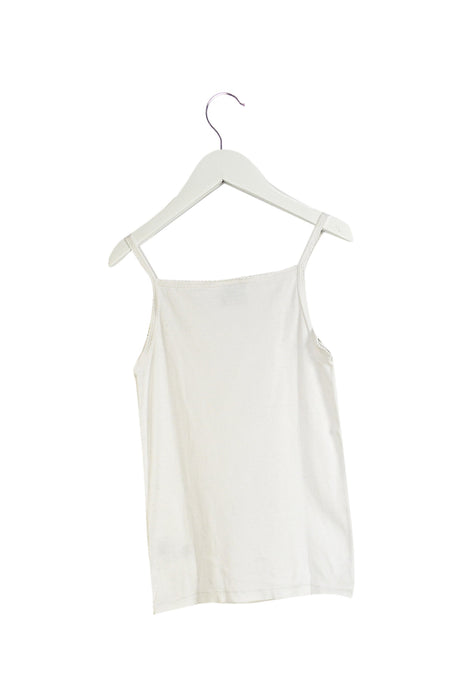 A White Sleeveless Tops from Petit Bateau in size 8Y for girl. (Back View)