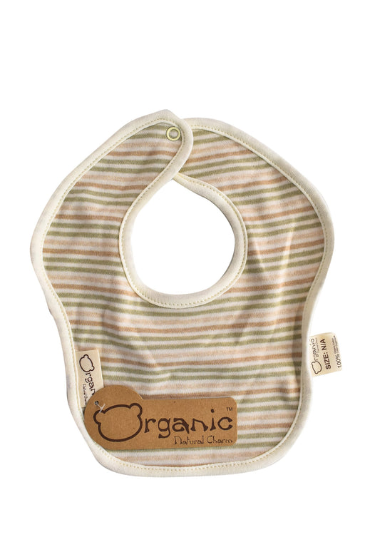 A Beige Bibs from Organic Natural Charm in size O/S for boy. (Front View)