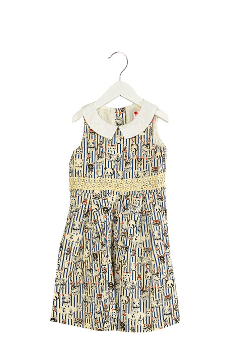 A Ivory Sleeveless Dresses from Lovie by Mary J in size 12-18M for girl. (Front View)