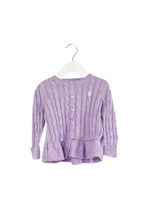 A Purple Cardigans from Ralph Lauren in size 12-18M for girl. (Front View)