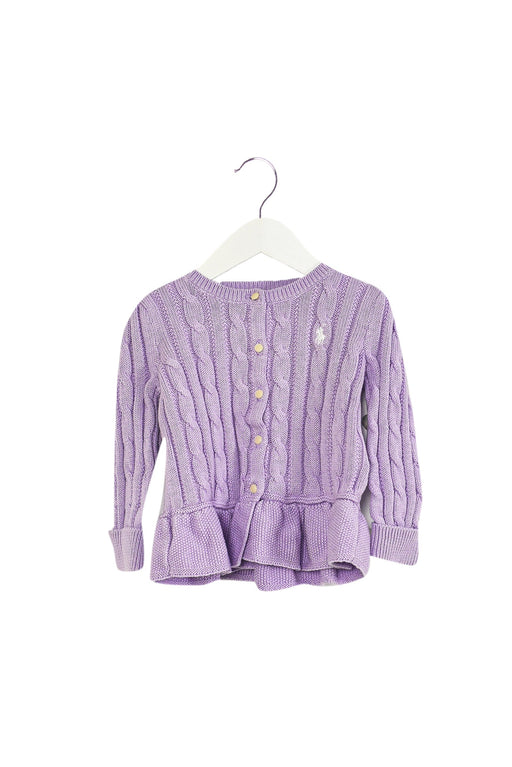 A Purple Cardigans from Ralph Lauren in size 12-18M for girl. (Front View)