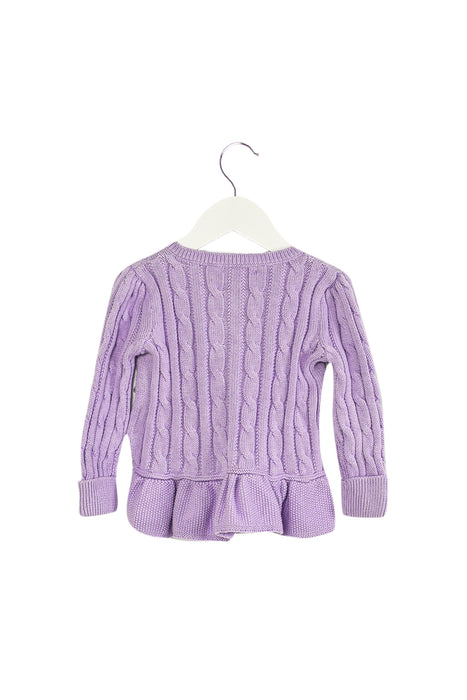 A Purple Cardigans from Ralph Lauren in size 12-18M for girl. (Back View)