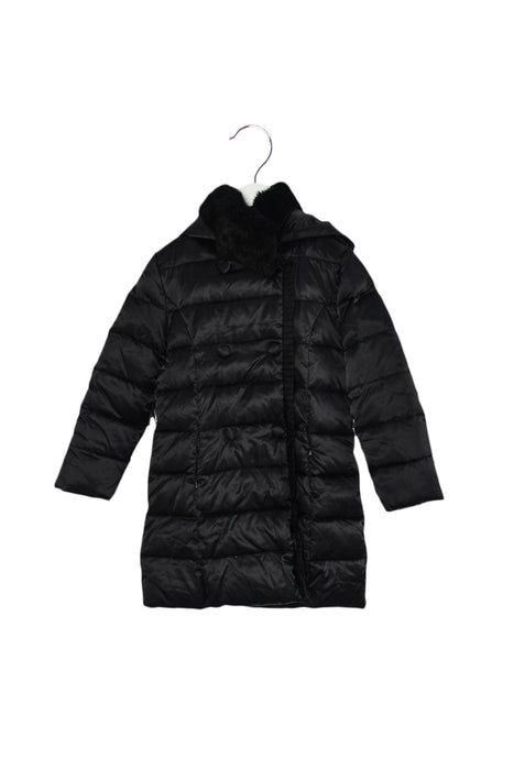 A Black Puffer/Quilted Jackets from Miss Grant in size 8Y for girl. (Front View)