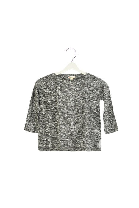 A Grey Long Sleeve Tops from Crewcuts in size 6T for girl. (Front View)