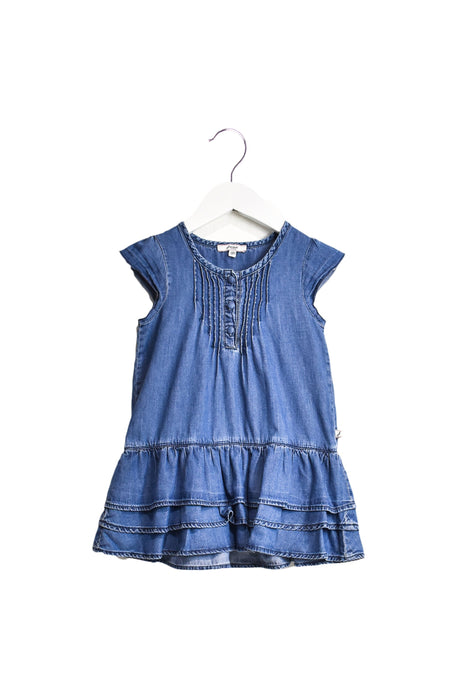 A Blue Short Sleeve Dresses from Jacadi in size 12-18M for girl. (Front View)