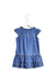 A Blue Short Sleeve Dresses from Jacadi in size 12-18M for girl. (Back View)