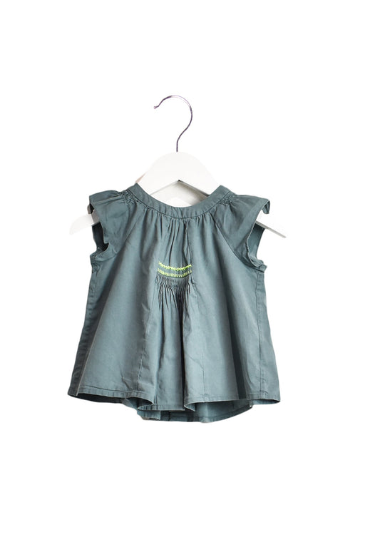 A Grey Sleeveless Tops from Bonpoint in size 6-12M for girl. (Front View)