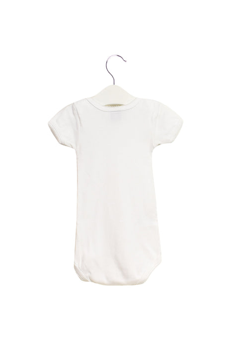 A White Bodysuits from Petit Bateau in size 6-12M for girl. (Back View)