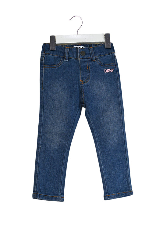A Blue Jeans from DKNY in size 12-18M for girl. (Front View)