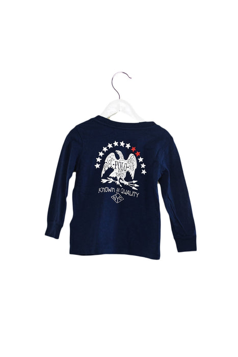 A Navy Long Sleeve Tops from Polo Ralph Lauren in size 2T for boy. (Back View)