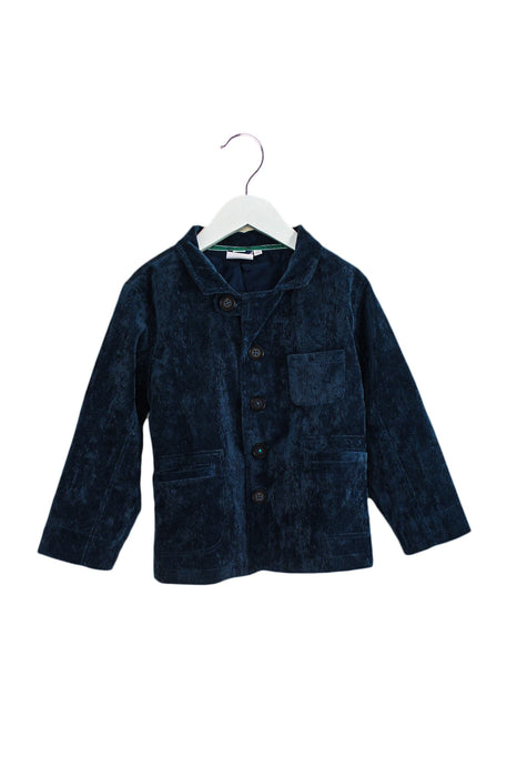 A Blue Blazers from Noukie's in size 4T for boy. (Front View)