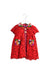 A Red Short Sleeve Dresses from Dolce & Gabbana in size 6-12M for girl. (Front View)