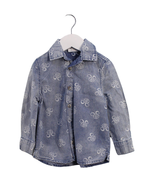 A Blue Shirts from Seed in size 2T for boy. (Front View)