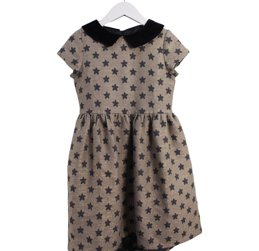 A Taupe Short Sleeve Dresses from Fina Ejerique in size 8Y for girl. (Front View)
